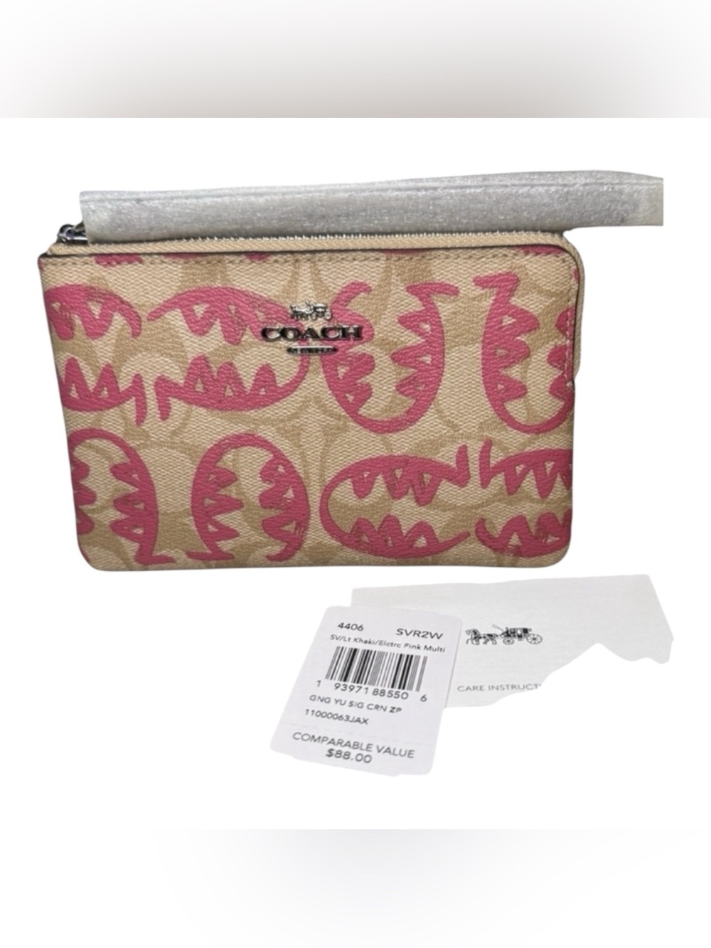 Coach NWT- X Guang Yu Rexy Zip Around Wristlet. RARE/Dustbag